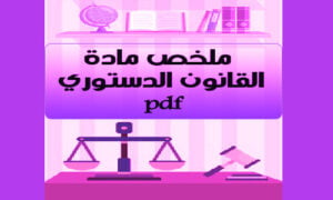 Read more about the article ملخص مادة القانون الدستوري pdf