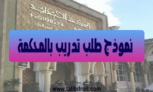 نموذج طلب خطي للتدريب بالمحكمة