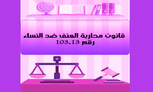 محاربة العنف ضد النساء رقم 103،13