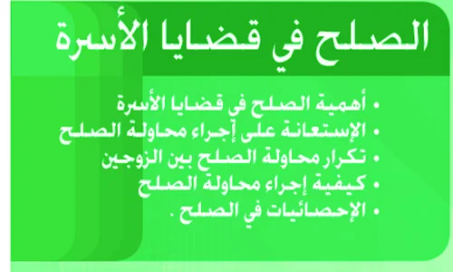 مسطرة الصلح في قضايا الاسرة PDF