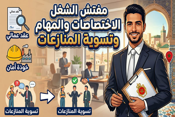 مفتش الشغل اختصاصاته، مهامه، وتسوية منازعات الشغل