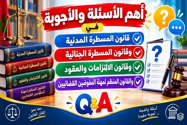 أسئلة وأجوبة شاملة للتحضير لمباراة المفوضين القضائيين pdf